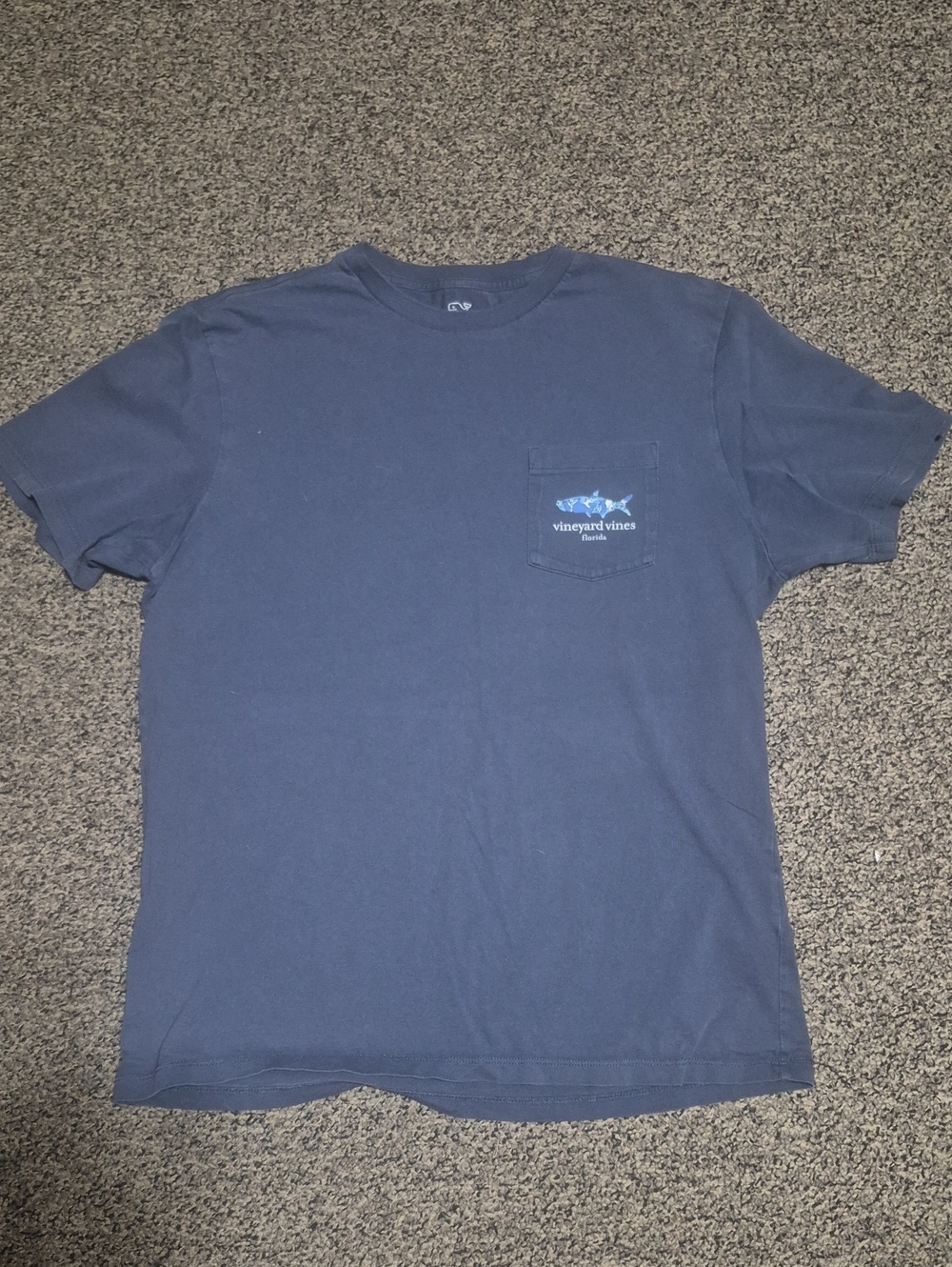 Vineyard Vines Men's Navy Short-Sleeve Pocket Tee